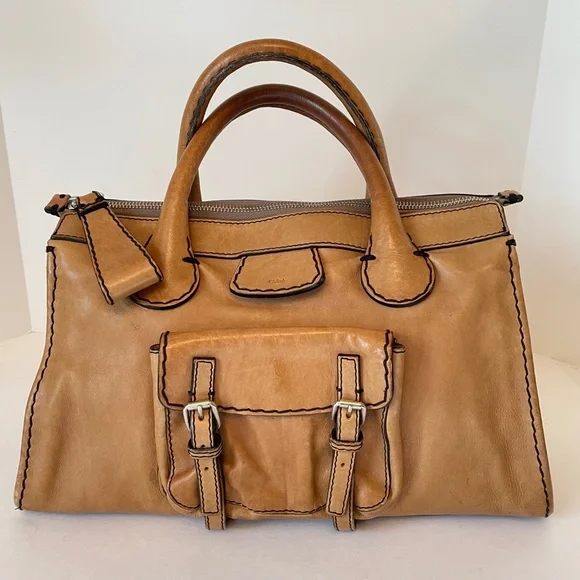 Chloe Edith Large Hand Bag Brown Leather - Picture 4 of 14